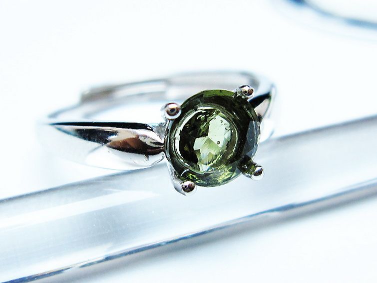 モルダバイト 指輪 (17号) [t526-1444] 3枚目