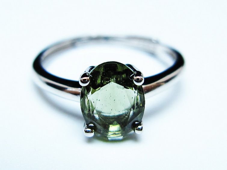 モルダバイト 指輪 (12号) [t526-1447] 1枚目