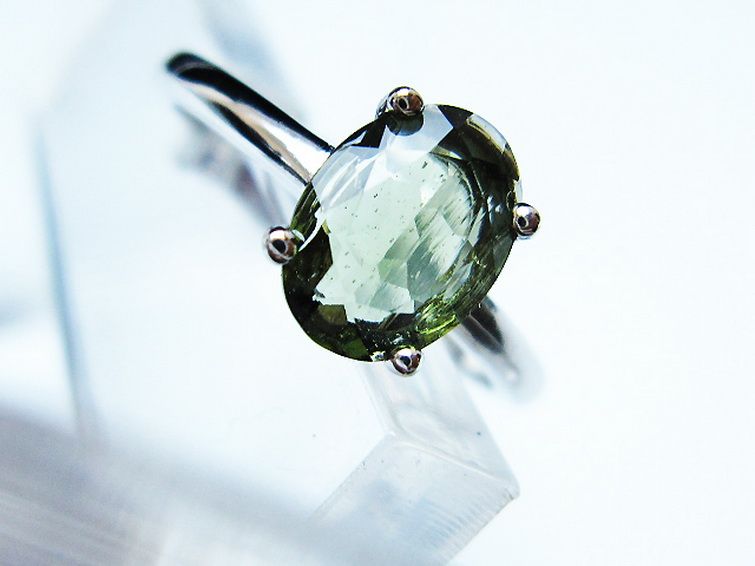 モルダバイト 指輪 (12号) [t526-1447] 2枚目