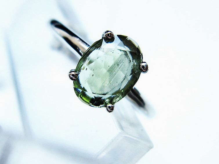 モルダバイト 指輪 (14号) [t526-1449] 2枚目