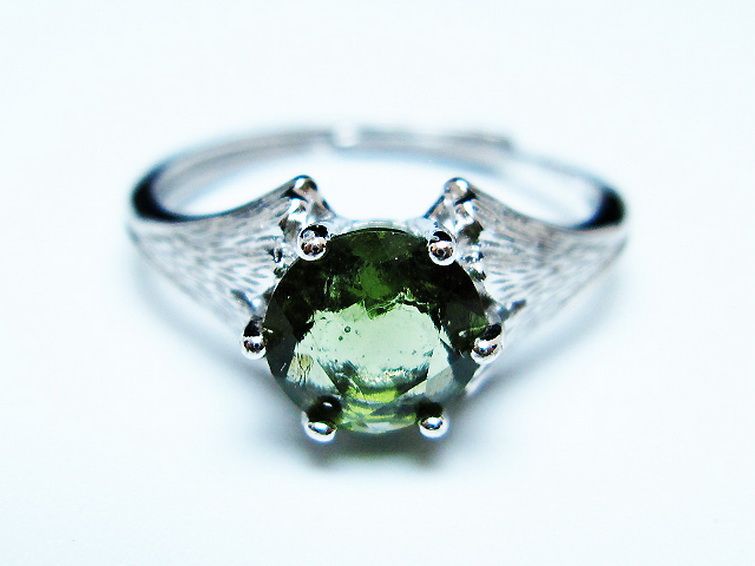 モルダバイト 指輪 (15号) [t526-1466] 1枚目