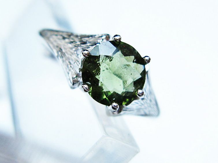 モルダバイト 指輪 (15号) [t526-1466] 2枚目