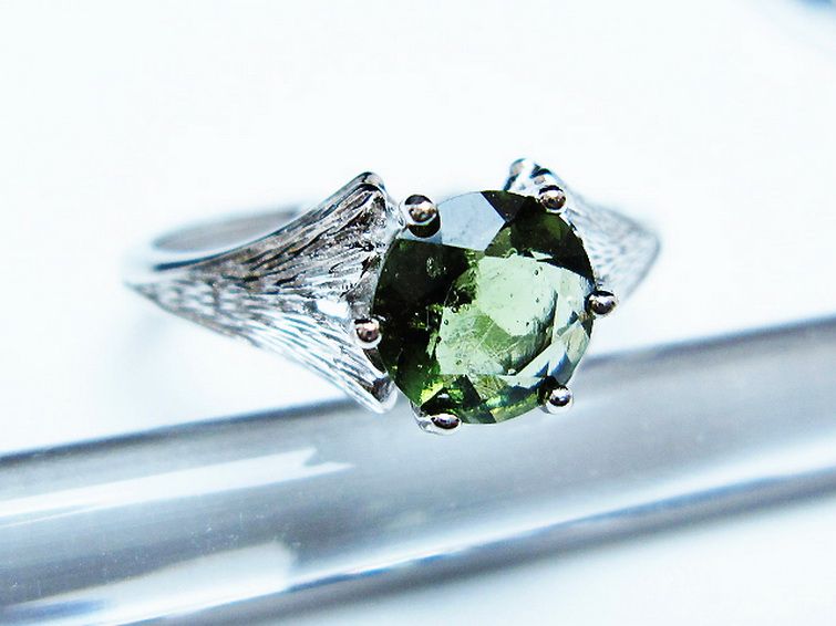 モルダバイト 指輪 (15号) [t526-1466] 3枚目