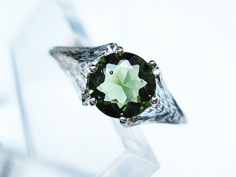 モルダバイト 指輪 (16号) [t526-1470] 2枚目