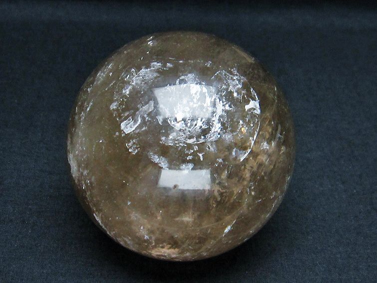 ライトニング水晶 丸玉 74mm [T529-5406] 1枚目