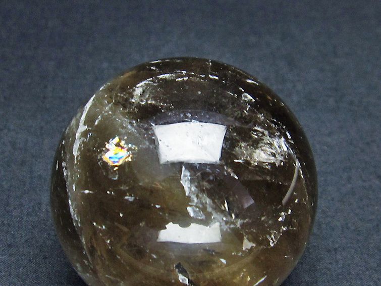 ライトニング水晶 丸玉 56mm [T529-5443] 2枚目