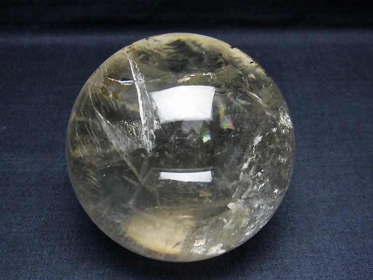 ライトニング水晶 丸玉 80mm [T529-5630] 1枚目