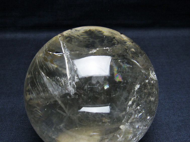 ライトニング水晶 丸玉 80mm [T529-5630] 2枚目