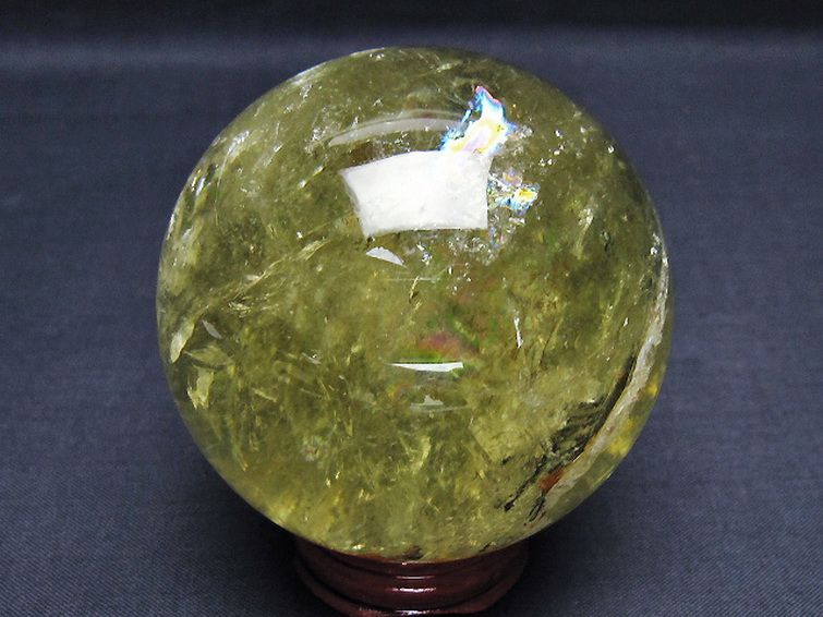 デンドリティック シトリン水晶 丸玉 64mm [t529-5763] 3枚目