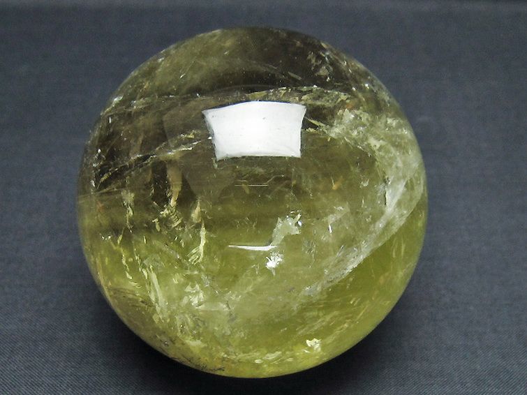 シトリン水晶 丸玉 74mm [t529-6092] 1枚目