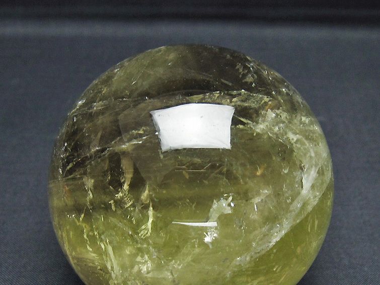 シトリン水晶 丸玉 74mm [t529-6092] 2枚目