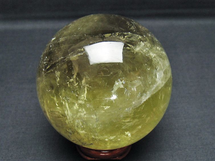 シトリン水晶 丸玉 74mm [t529-6092] 3枚目