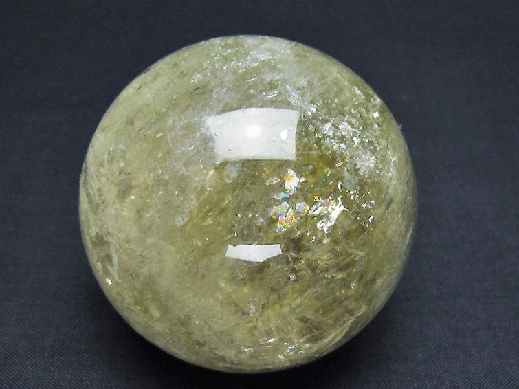 シトリン水晶 丸玉 62mm [T529-6179] 1枚目