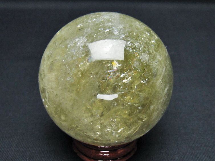 シトリン水晶 丸玉 62mm [T529-6179] 3枚目