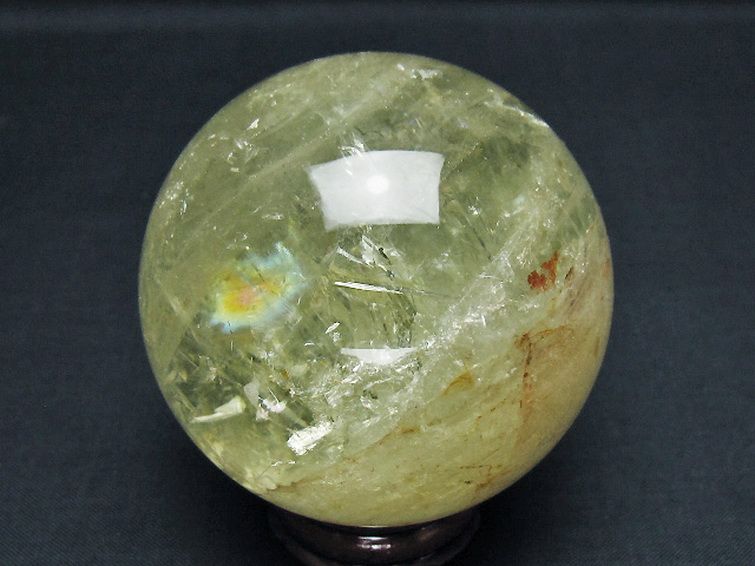 シトリン水晶 丸玉 66mm [T529-6188] 3枚目