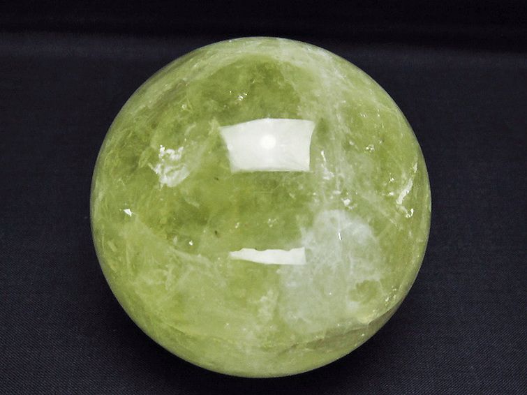 シトリン水晶 丸玉 78mm [t529-6209] 1枚目