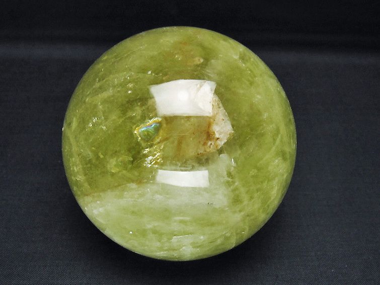 シトリン水晶 丸玉 82mm [T529-6231] 1枚目