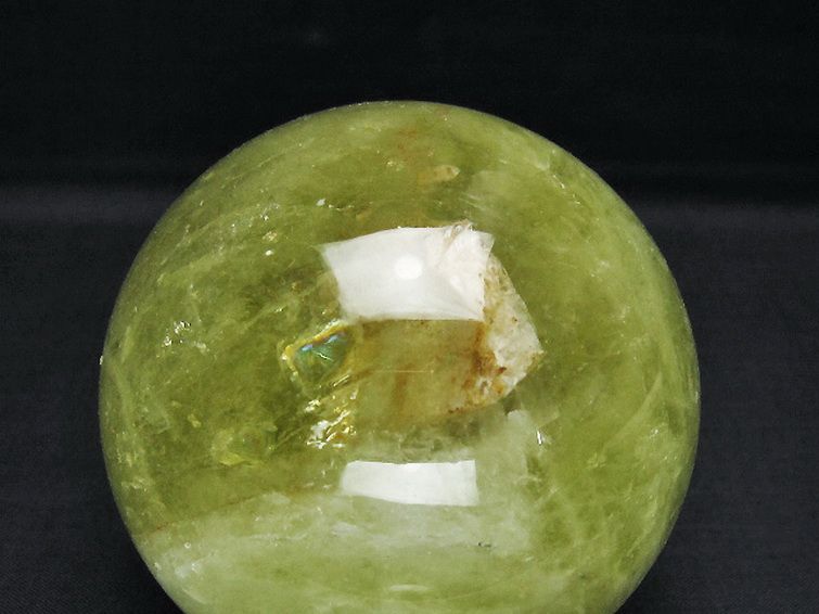 シトリン水晶 丸玉 82mm [T529-6231] 2枚目