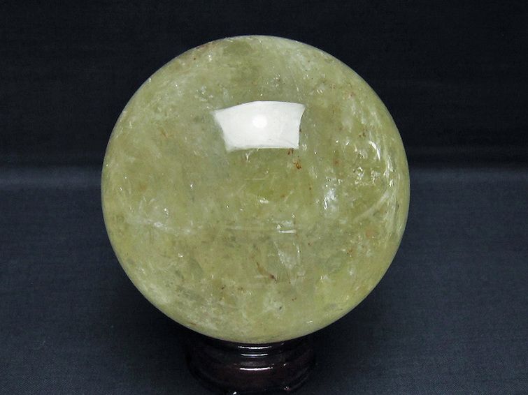 1.1Kg シトリン水晶 丸玉 92mm [T529-6246] 3枚目