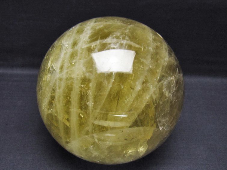 2.6Kg シトリン水晶 丸玉 130mm [t529-6297] 1枚目