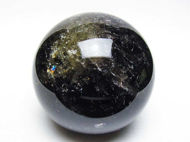 ライトニング水晶 丸玉 83mm [t529-6326] 1枚目
