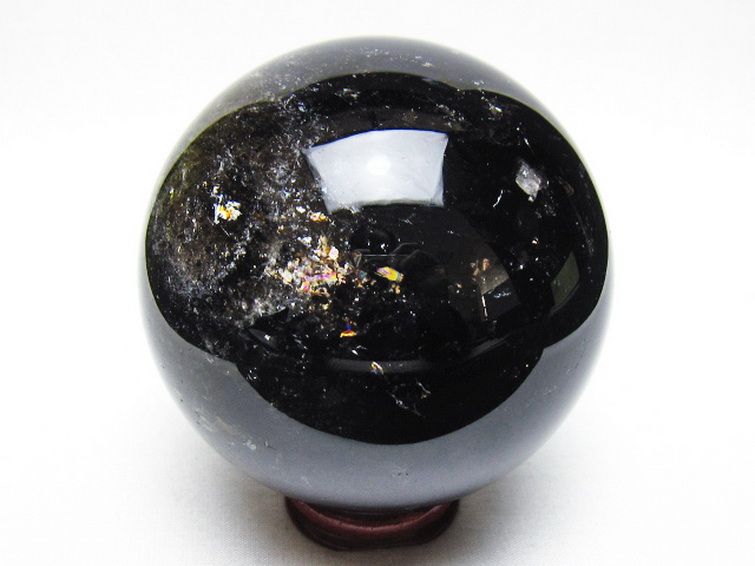 ライトニング水晶 丸玉 83mm [t529-6326] 3枚目