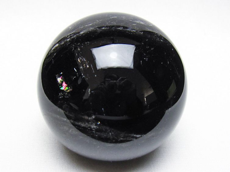 ライトニング水晶 丸玉 82mm [t529-6327] 1枚目