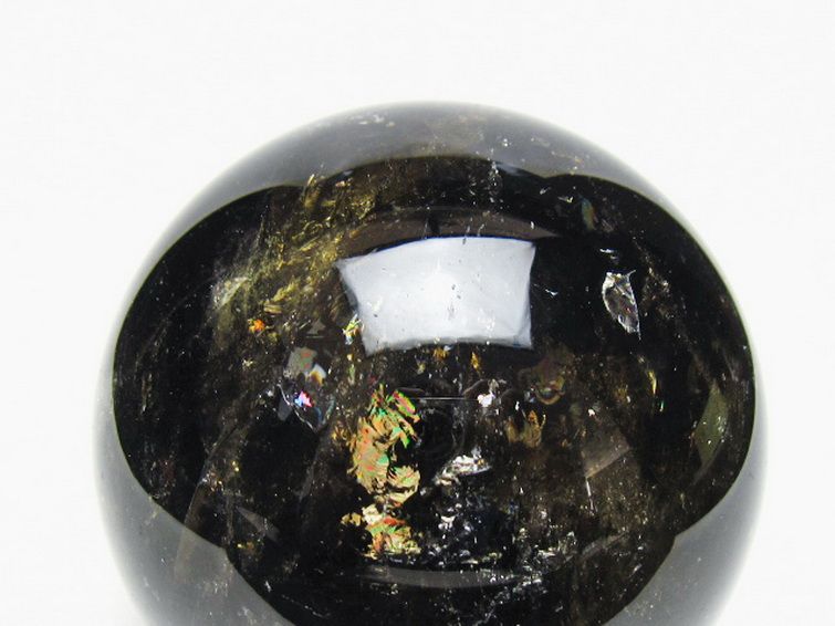 ライトニング水晶 丸玉 78mm [t529-6380] 2枚目
