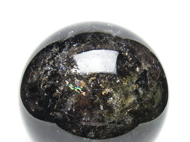 1.3Kg ライトニング水晶 丸玉 98mm [t529-6406] 2枚目