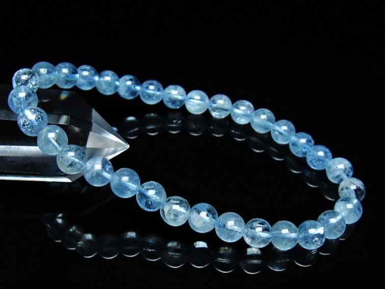 アクアマリン ブレスレット 6mm [t537-15379] 1枚目