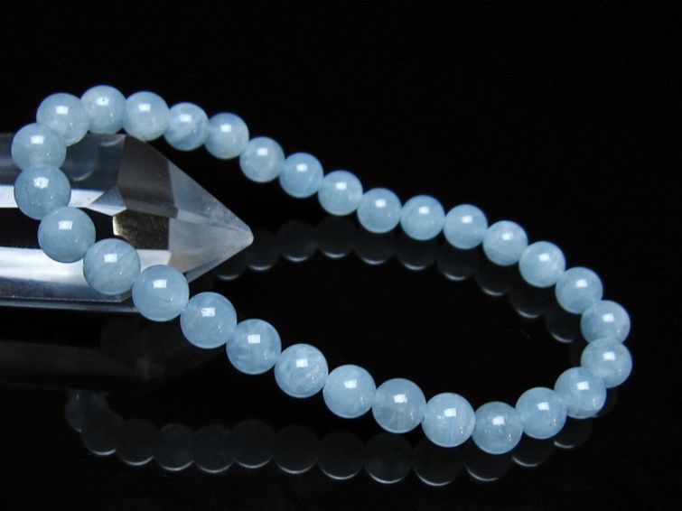 アクアマリン ブレスレット 6mm [t537-15449] 1枚目