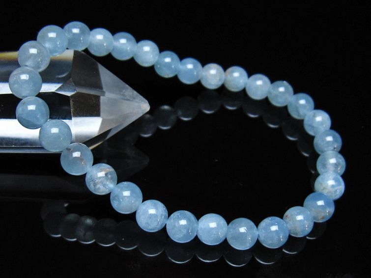 アクアマリン ブレスレット 6mm [t537-15452] 1枚目