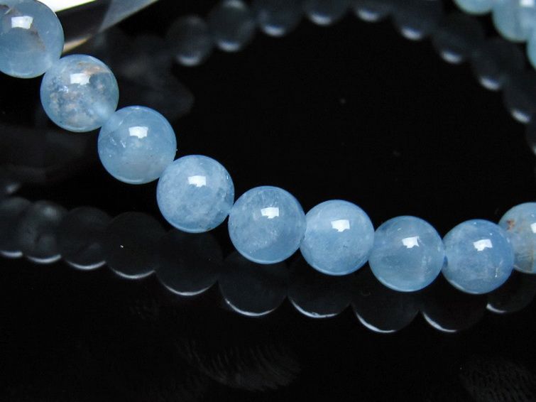 アクアマリン ブレスレット 6mm [t537-15452] 3枚目