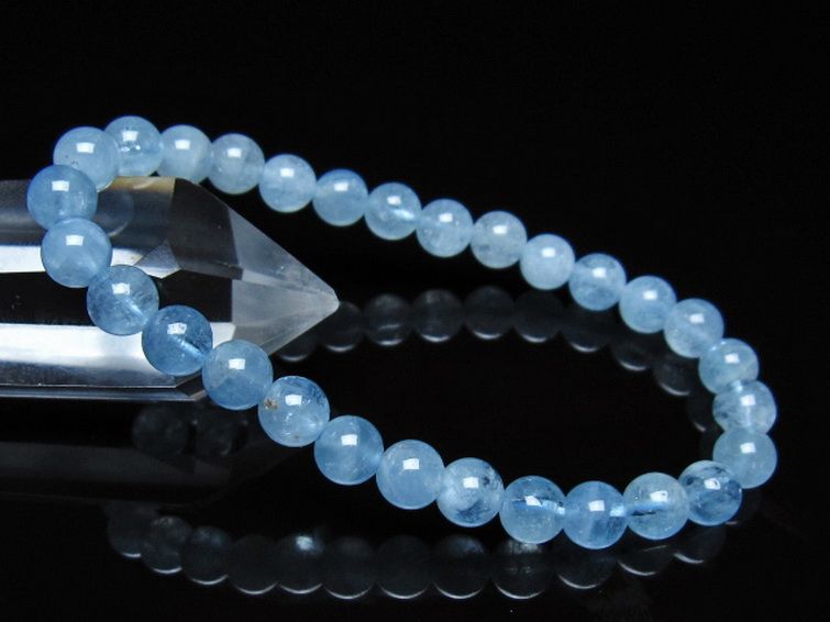 アクアマリン ブレスレット 6mm [t537-15481] 1枚目