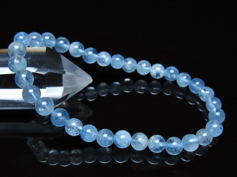 アクアマリン ブレスレット 6mm [t537-15487] 1枚目