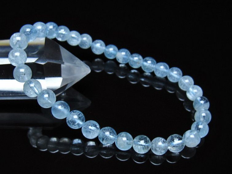 アクアマリン ブレスレット 6mm [t537-15491] 1枚目