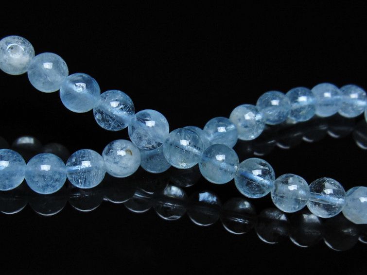 アクアマリン ブレスレット 6mm [t537-15491] 2枚目