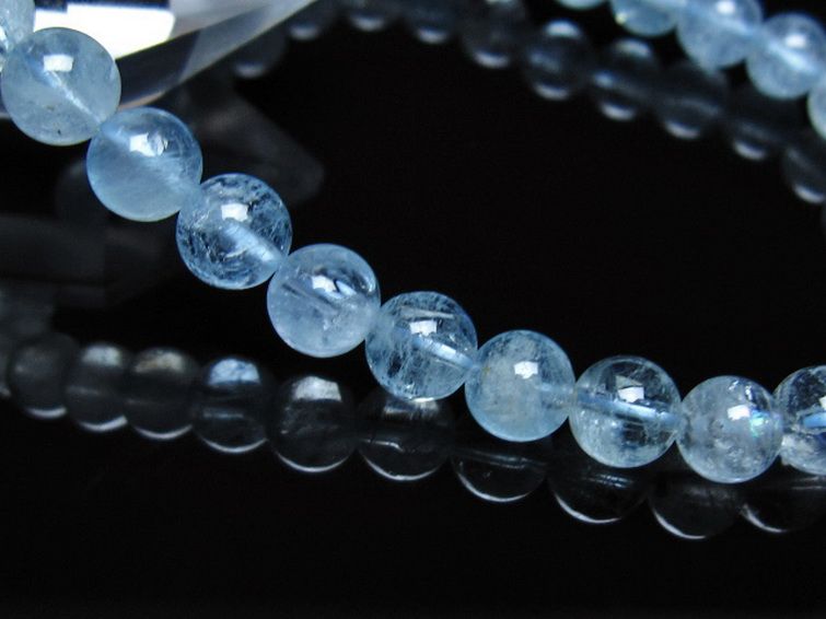 アクアマリン ブレスレット 6mm [t537-15491] 3枚目