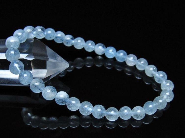 アクアマリン ブレスレット 6mm [t537-15495] 1枚目