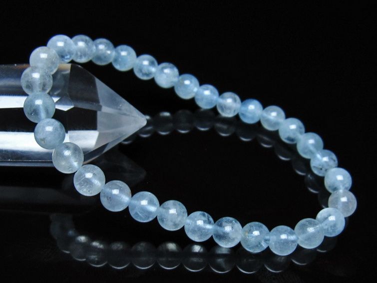アクアマリン ブレスレット 6mm [t537-15498] 1枚目