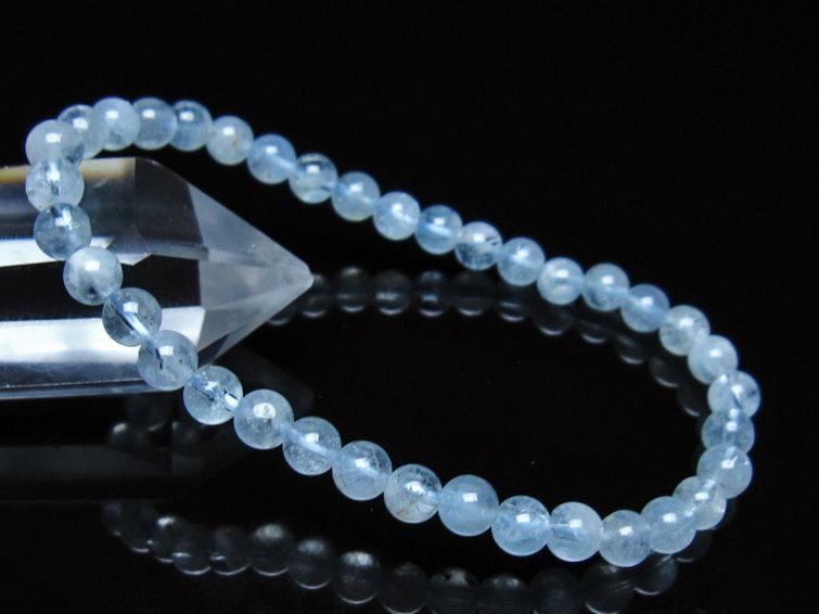 アクアマリン ブレスレット 5mm [t537-15503] 1枚目