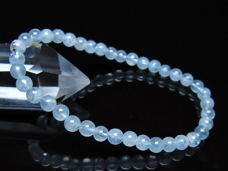 アクアマリン ブレスレット 5mm [t537-15507] 1枚目