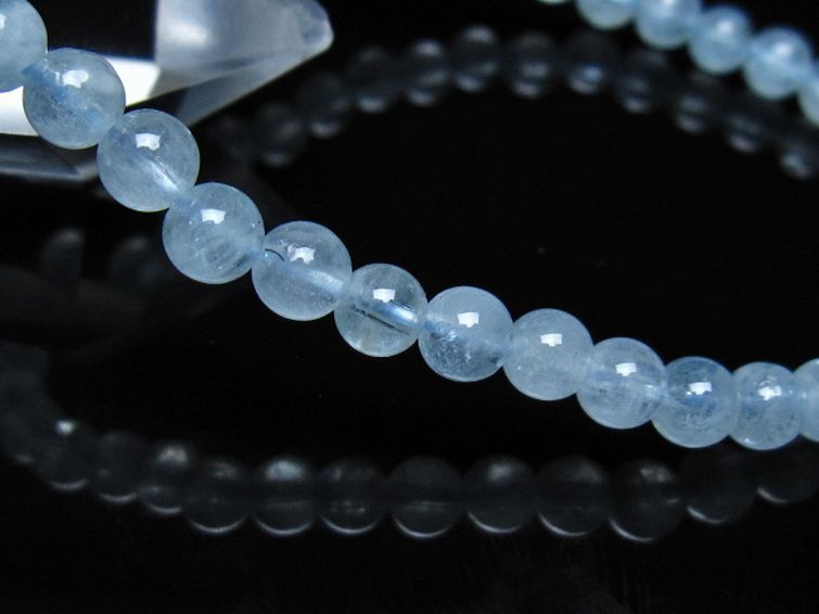 アクアマリン ブレスレット 5mm [t537-15507] 3枚目
