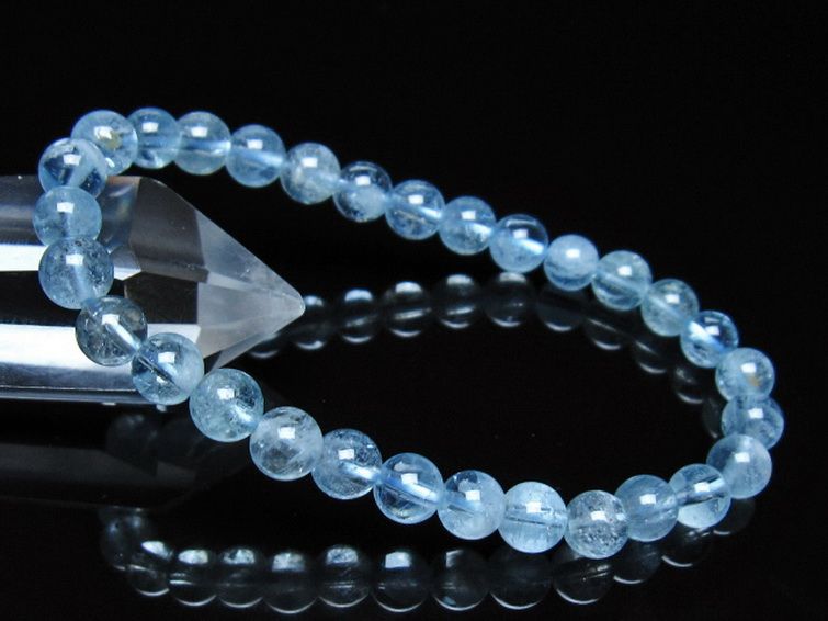 アクアマリン ブレスレット 6mm [t537-15522] 1枚目