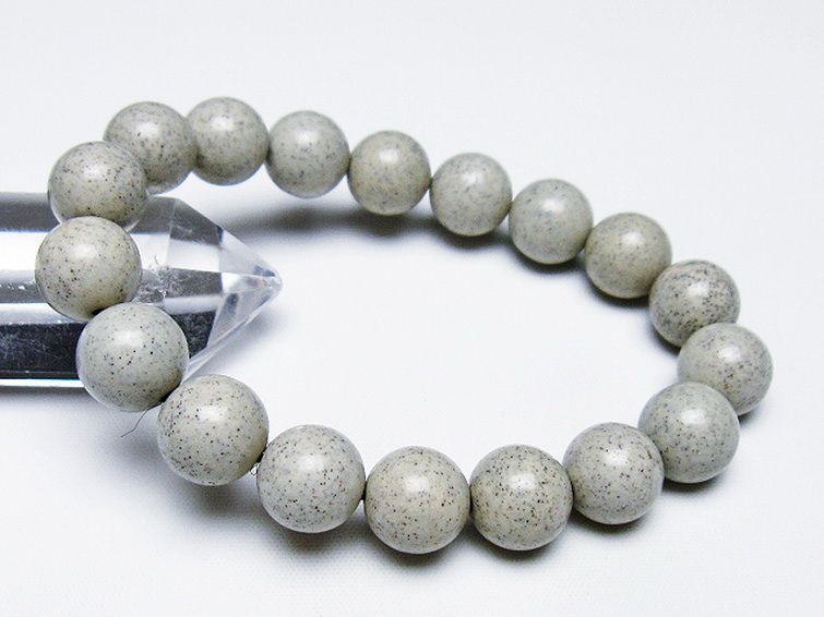 台湾産 北投石 天然ラジウム効果 ブレスレット 12mm [T538-2406] 1枚目
