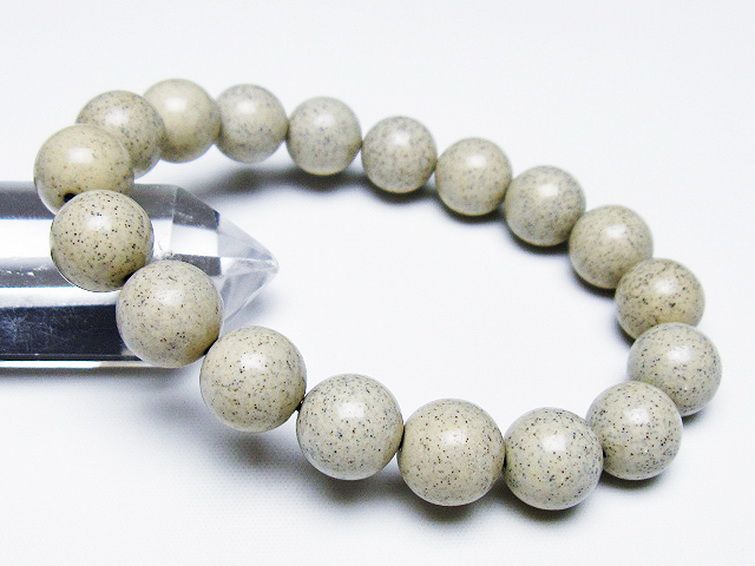 台湾産 北投石 天然ラジウム効果 ブレスレット 12mm [T538-2414] 1枚目