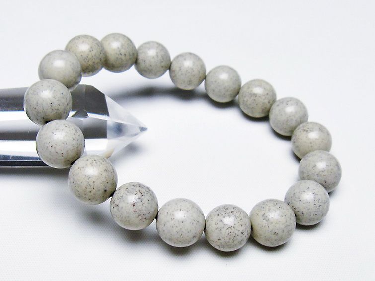 台湾産 北投石 天然ラジウム効果 ブレスレット 12mm [T538-2648] 1枚目