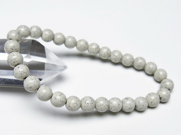 台湾産 北投石 天然ラジウム効果 ブレスレット 7mm [t538-2789] 1枚目