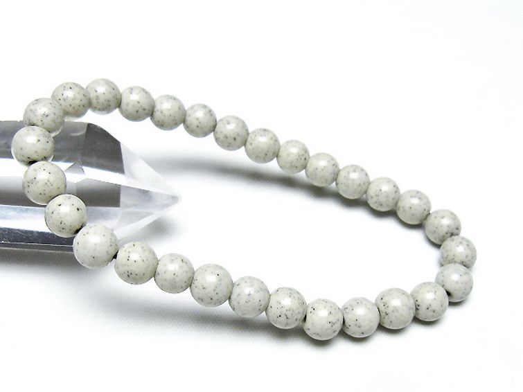 台湾産 北投石 天然ラジウム効果 ブレスレット 7mm [t538-2824] 1枚目