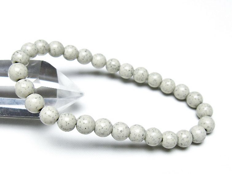 台湾産 北投石 天然ラジウム効果 ブレスレット 7mm [t538-2826] 1枚目